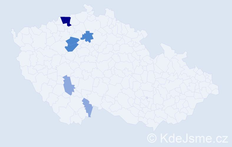 Příjmení: 'Matzek', počet výskytů 18 v celé ČR