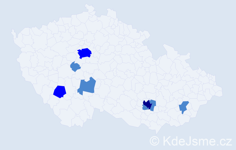 Příjmení: 'Apetauerová', počet výskytů 11 v celé ČR