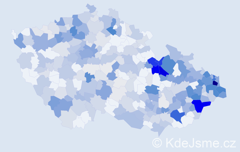 Příjmení: 'Mikula', počet výskytů 1454 v celé ČR