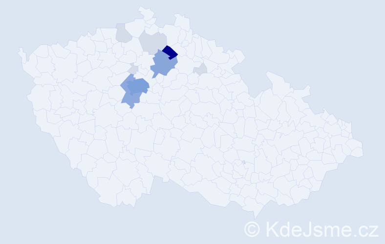 Příjmení: 'Hajlich', počet výskytů 34 v celé ČR