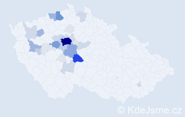 Příjmení: 'Lejček', počet výskytů 123 v celé ČR