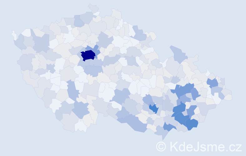 Příjmení: 'Králíková', počet výskytů 1712 v celé ČR