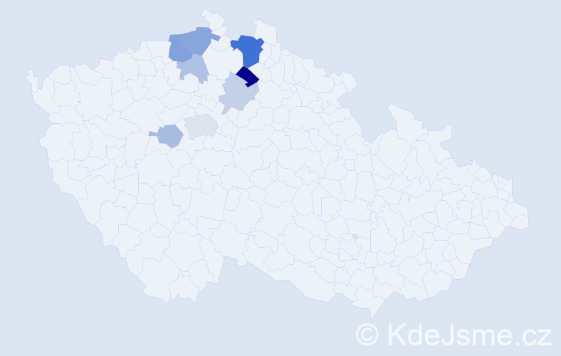 Příjmení: 'Kracmanová', počet výskytů 20 v celé ČR