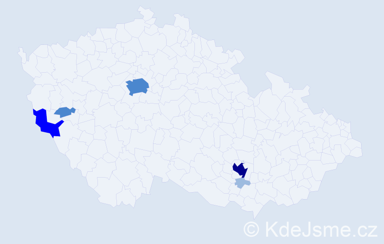 Příjmení: 'Forbergerová', počet výskytů 12 v celé ČR