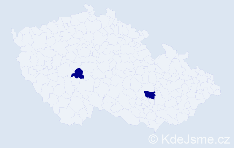 Příjmení: 'Himáj', počet výskytů 2 v celé ČR