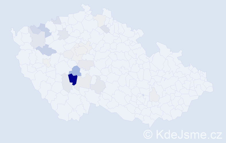 Příjmení: 'Smrt', počet výskytů 79 v celé ČR