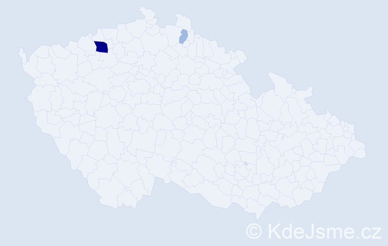 Příjmení: 'Szelid', počet výskytů 5 v celé ČR