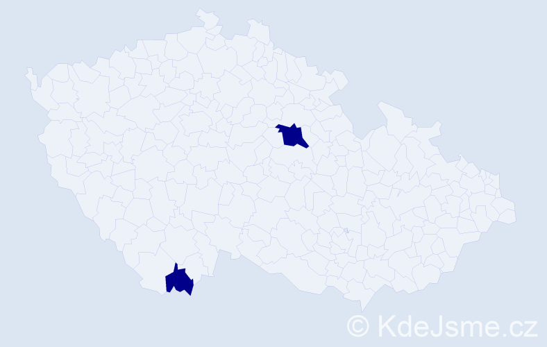 Příjmení: 'Gorst', počet výskytů 2 v celé ČR