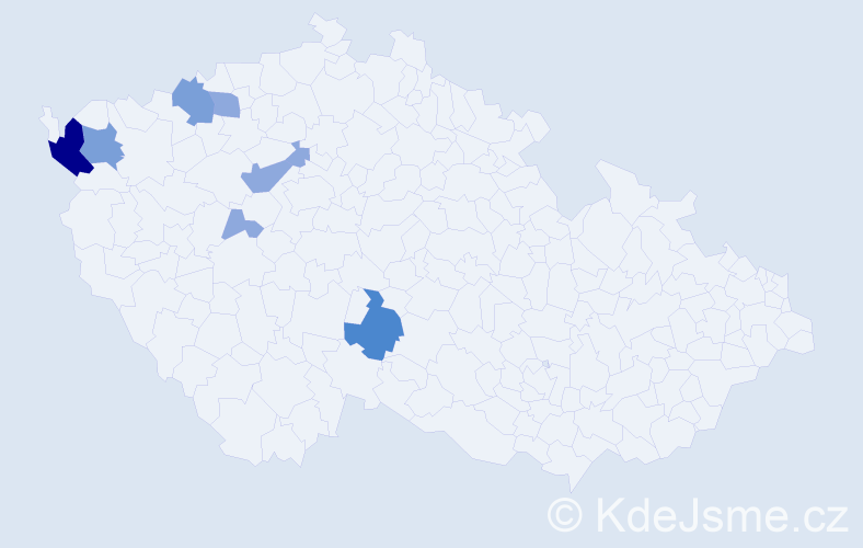 Příjmení: 'Čeháková', počet výskytů 18 v celé ČR