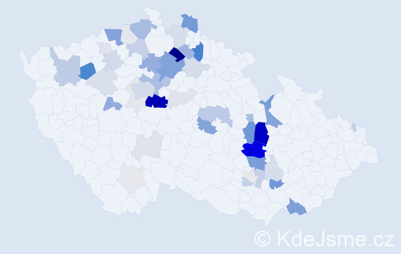 Příjmení: 'Dražil', počet výskytů 157 v celé ČR