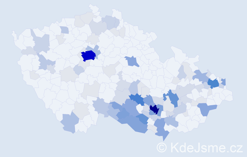 Příjmení: 'Ficová', počet výskytů 356 v celé ČR