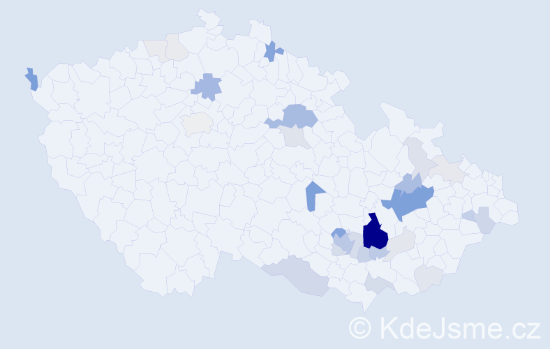 Příjmení: 'Kummerová', počet výskytů 112 v celé ČR