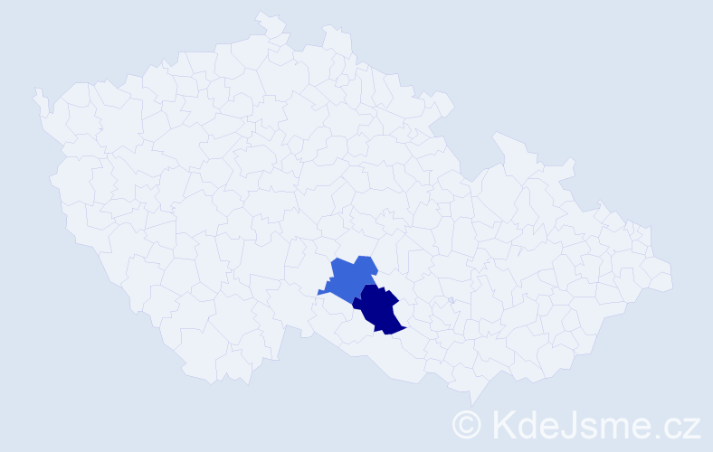 Příjmení: 'Kissler', počet výskytů 5 v celé ČR