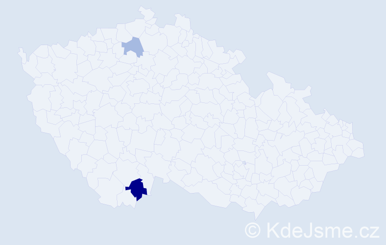 Příjmení: 'Siebenbrunnerová', počet výskytů 3 v celé ČR