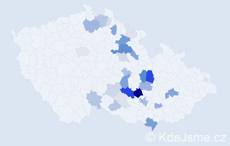Příjmení: 'Fikr', počet výskytů 113 v celé ČR