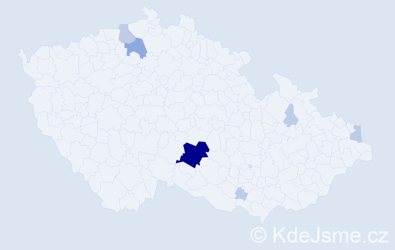 Příjmení: 'Honsárek', počet výskytů 18 v celé ČR