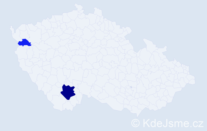 Příjmení: 'Spitzenbergerová', počet výskytů 7 v celé ČR