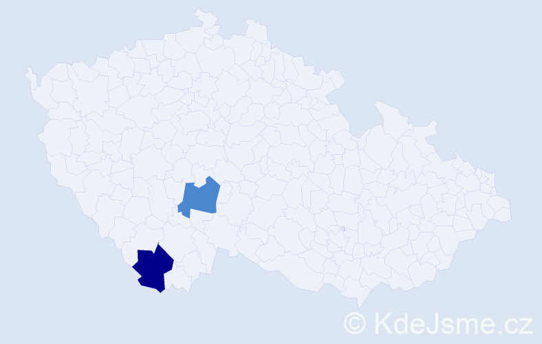 Příjmení: 'Parischová', počet výskytů 4 v celé ČR