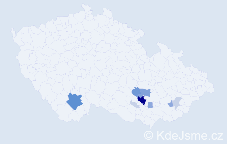 Příjmení: 'Pindryč', počet výskytů 33 v celé ČR