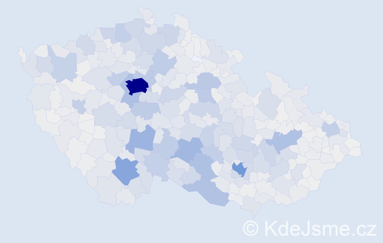 Příjmení: 'Dvořák', počet výskytů 22297 v celé ČR