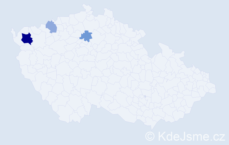 Příjmení: 'Primač', počet výskytů 7 v celé ČR