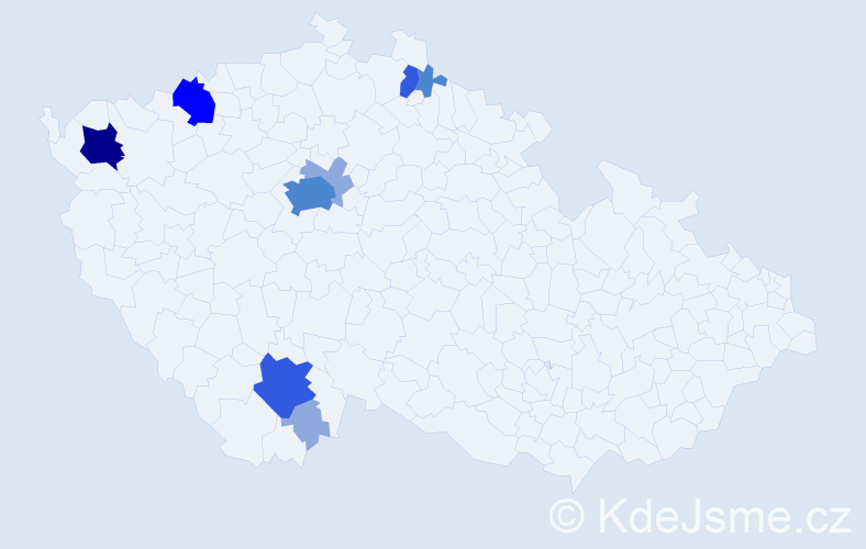 Příjmení: 'Predigerová', počet výskytů 21 v celé ČR