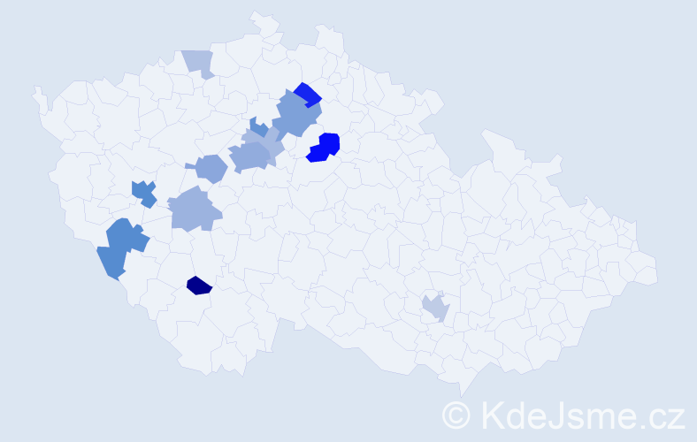 Příjmení: 'Danylo', počet výskytů 31 v celé ČR