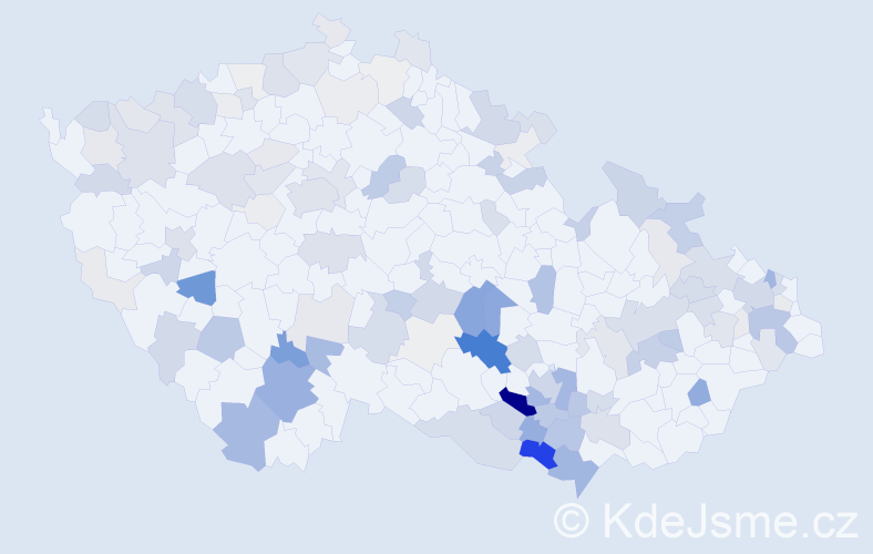 Příjmení: 'Kališová', počet výskytů 427 v celé ČR