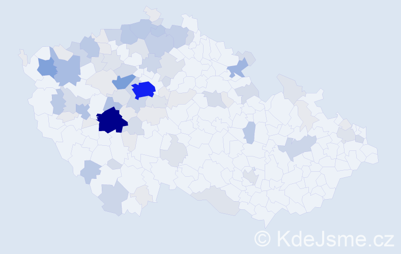 Příjmení: 'Valta', počet výskytů 304 v celé ČR