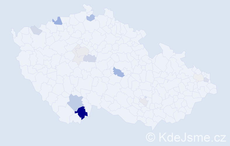Příjmení: 'Heidinger', počet výskytů 41 v celé ČR