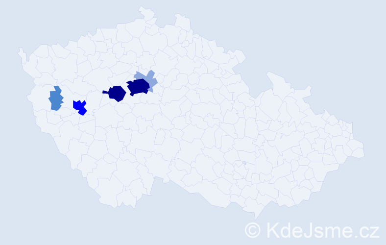 Příjmení: 'Kutzendörfer', počet výskytů 20 v celé ČR