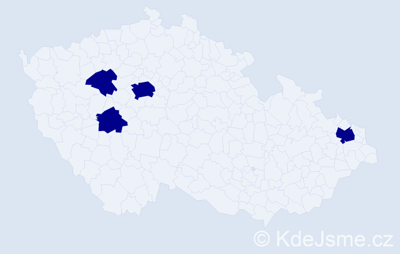 Příjmení: 'Kostetska', počet výskytů 4 v celé ČR