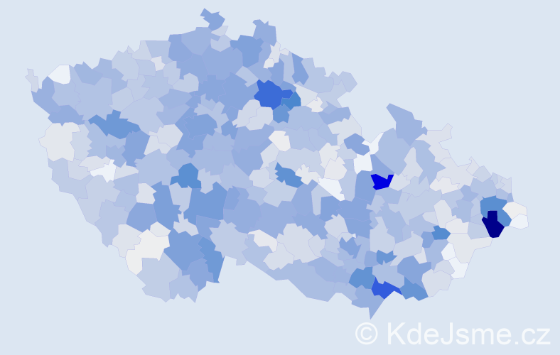 Příjmení: 'Bílková', počet výskytů 4679 v celé ČR