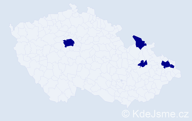 Příjmení: 'Chlopecká', počet výskytů 5 v celé ČR