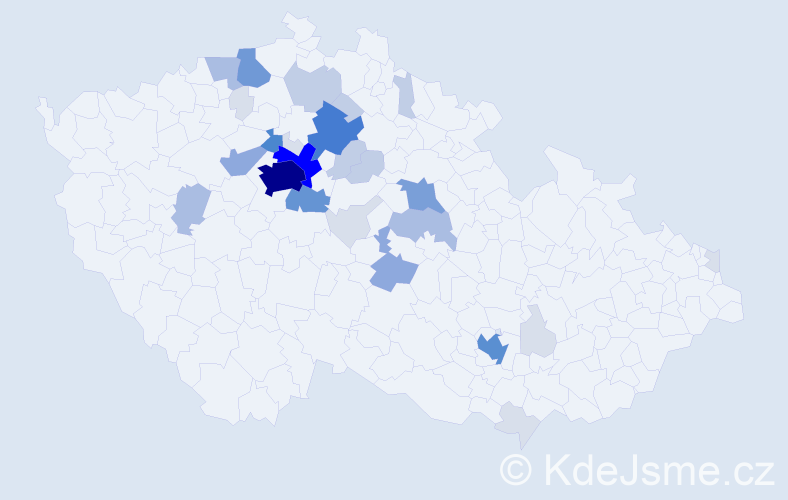 Příjmení: 'Machota', počet výskytů 121 v celé ČR