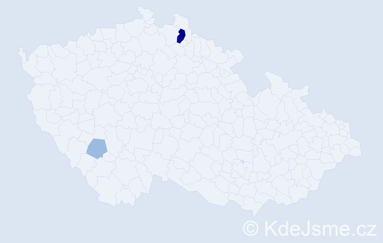 Příjmení: 'Pehlivan', počet výskytů 5 v celé ČR
