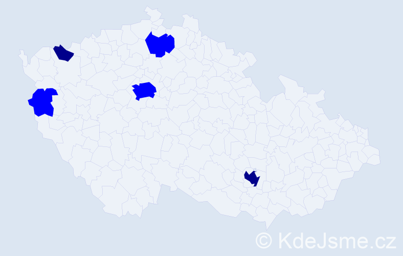 Příjmení: 'Ha Duy', počet výskytů 7 v celé ČR