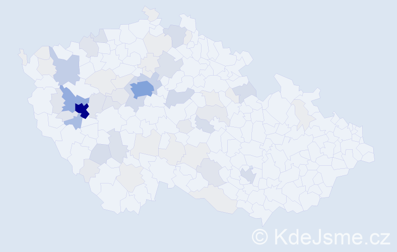 Příjmení: 'Ulč', počet výskytů 262 v celé ČR