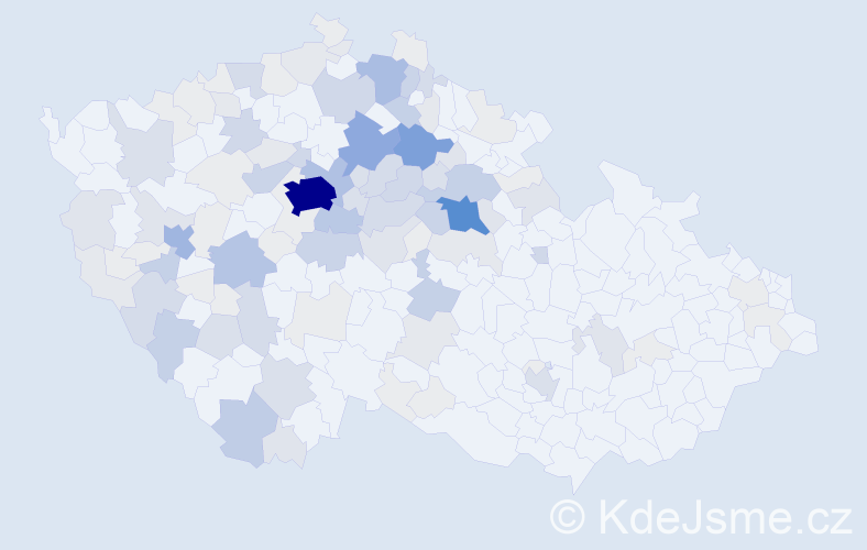 Příjmení: 'Knížková', počet výskytů 466 v celé ČR