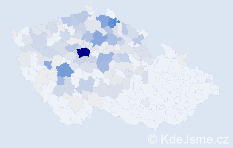 Příjmení: 'Šourek', počet výskytů 667 v celé ČR