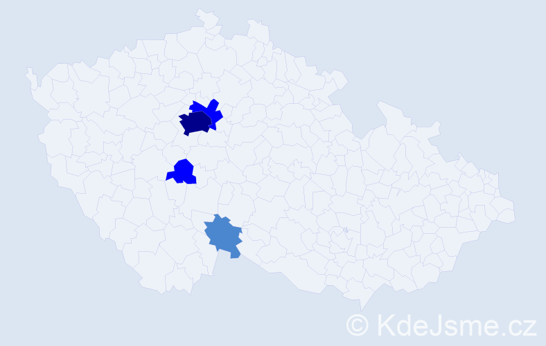Příjmení: 'Vůjková', počet výskytů 8 v celé ČR