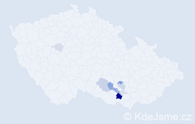 Příjmení: 'Kotoul', počet výskytů 37 v celé ČR