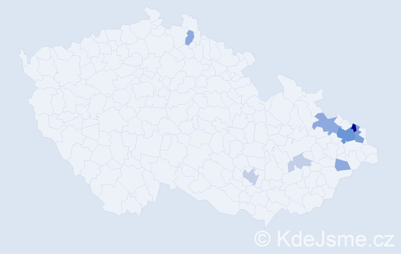 Příjmení: 'Nikliborcová', počet výskytů 29 v celé ČR