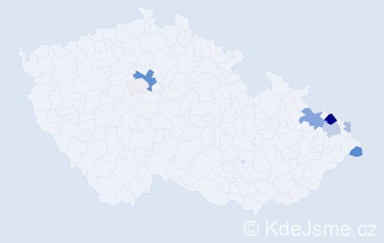 Příjmení: 'Laganová', počet výskytů 14 v celé ČR