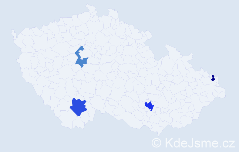 Příjmení: 'Ihm', počet výskytů 14 v celé ČR