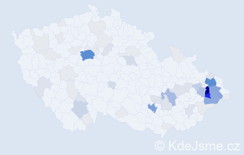 Příjmení: 'Babinec', počet výskytů 248 v celé ČR