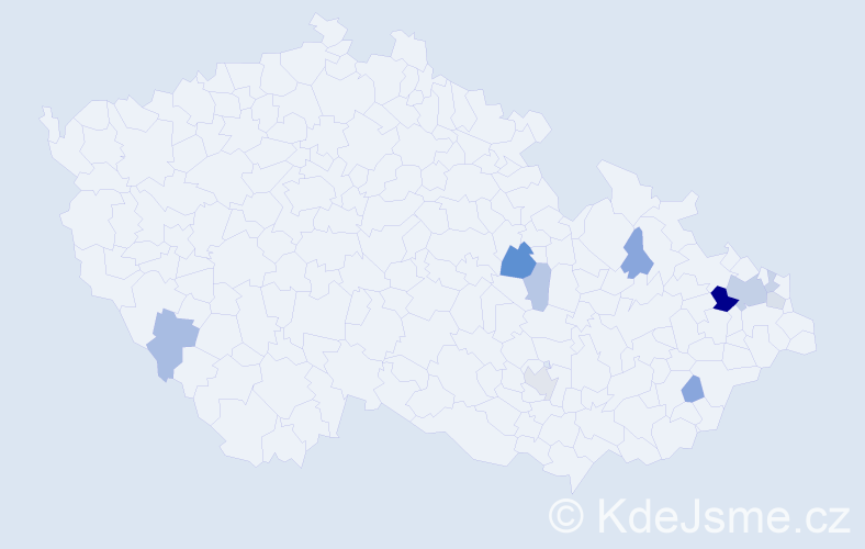 Příjmení: 'Gilgová', počet výskytů 23 v celé ČR