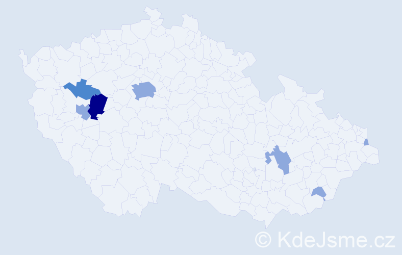 Příjmení: 'Labáková', počet výskytů 12 v celé ČR