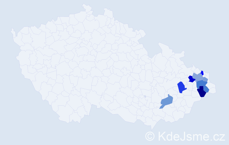 Příjmení: 'Brantol', počet výskytů 10 v celé ČR