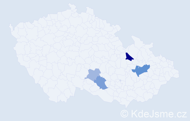 Příjmení: 'Focher', počet výskytů 17 v celé ČR